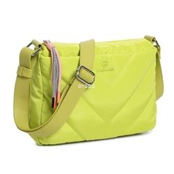 Bandolera Cacharel nylon acolchada verde lima - Imagen 1