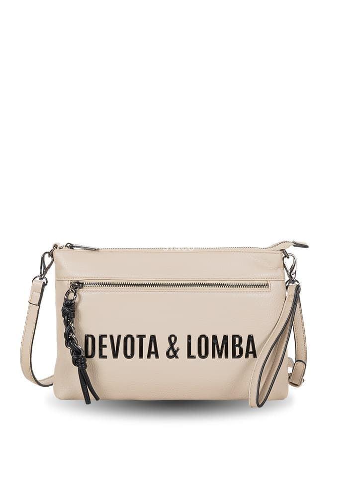 Bandolera/cartera de mano Devota & Lomba beige Impact - Imagen 1