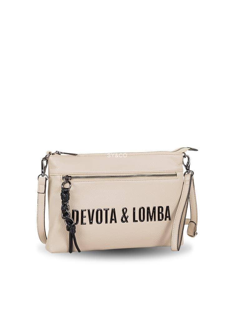 Bandolera/cartera de mano Devota & Lomba beige Impact - Imagen 2