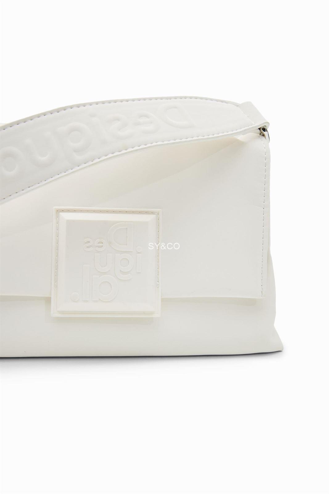 Bandolera charol Desigual blanca 23SAXP59 Chocolin - Imagen 5