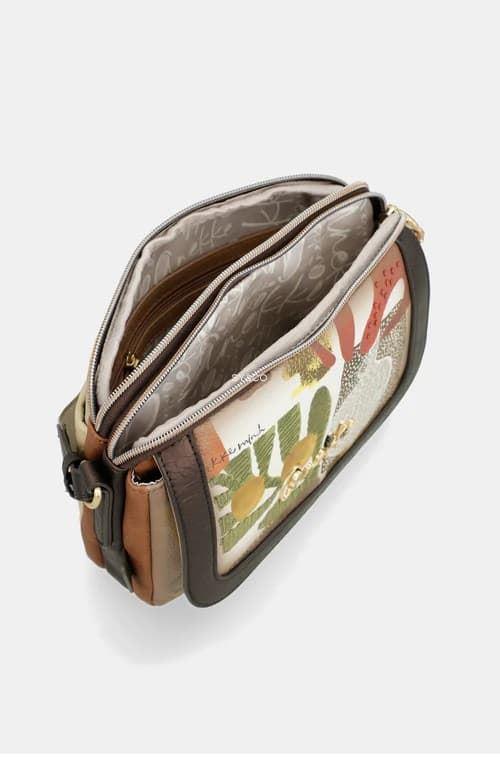 Bandolera con doble compartimento y solapa Anekke Amphora - Imagen 6