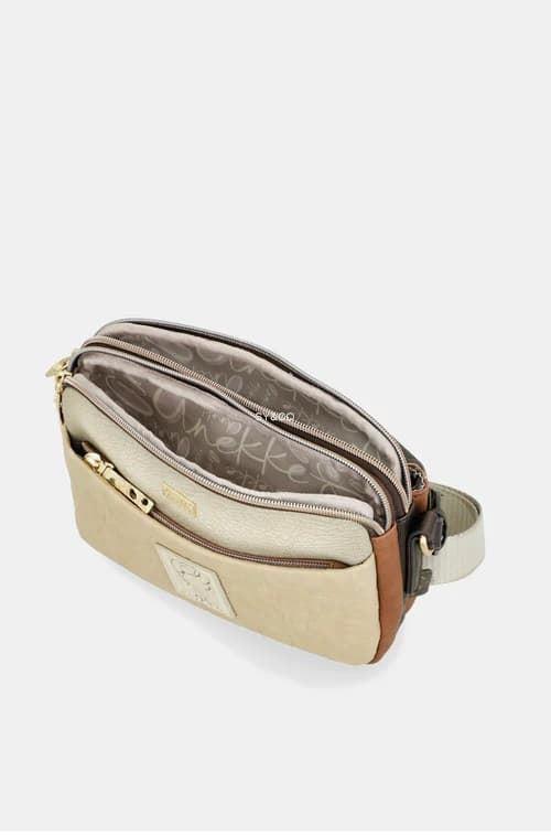 Bandolera con doble compartimento y solapa Anekke Amphora - Imagen 7