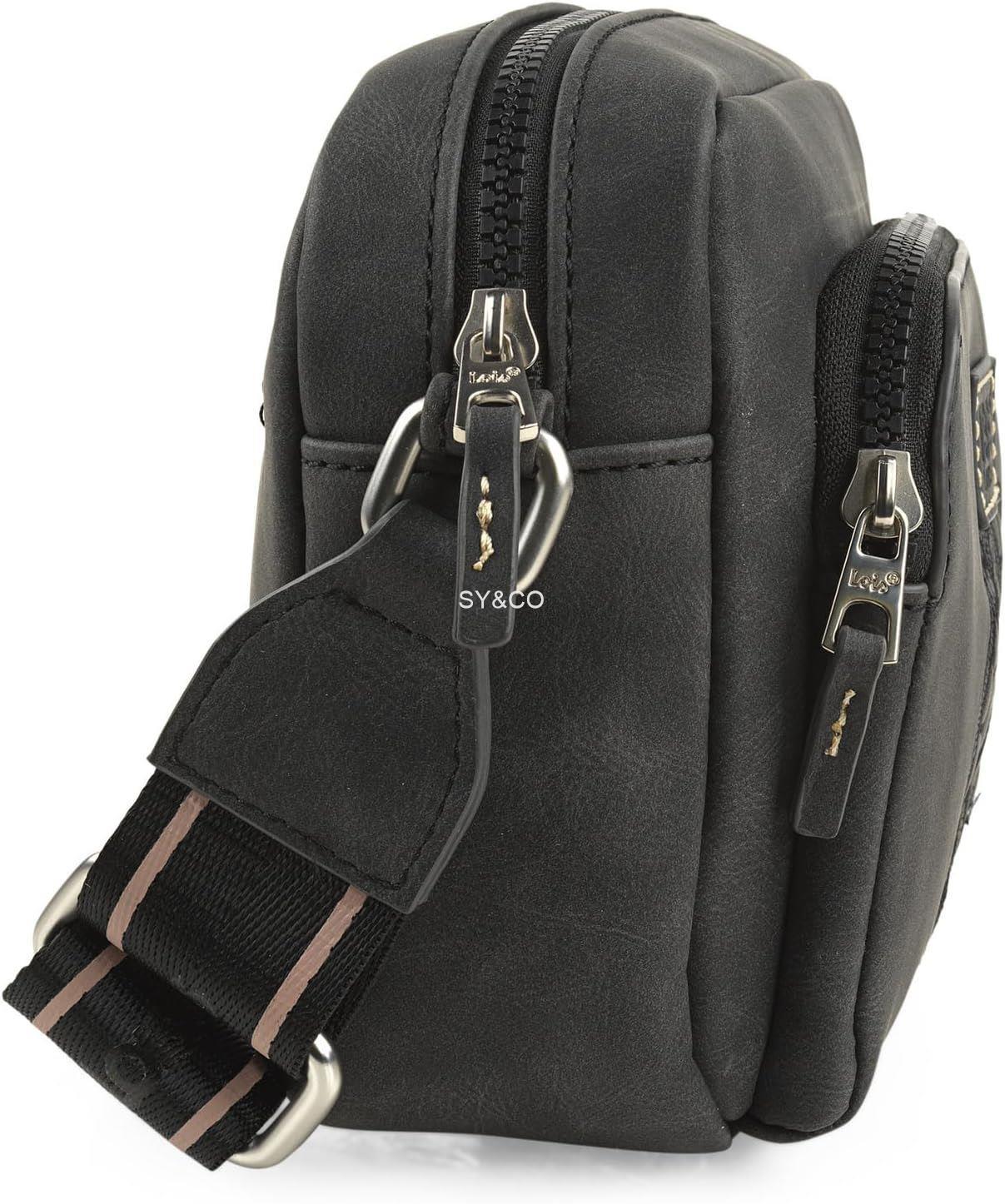 Bandolera cuadrada Lois negra bordada Marcy - Imagen 2