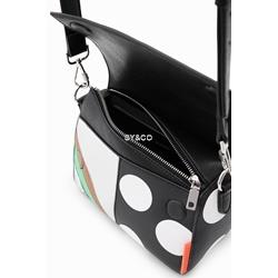 Bandolera Desigual con patch diferentes tejidos 23SAXP88 Tango - Imagen 2