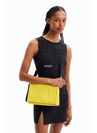 Bandolera Desigual geometrica 22WAXPA1 Magna amarillo - Imagen 2