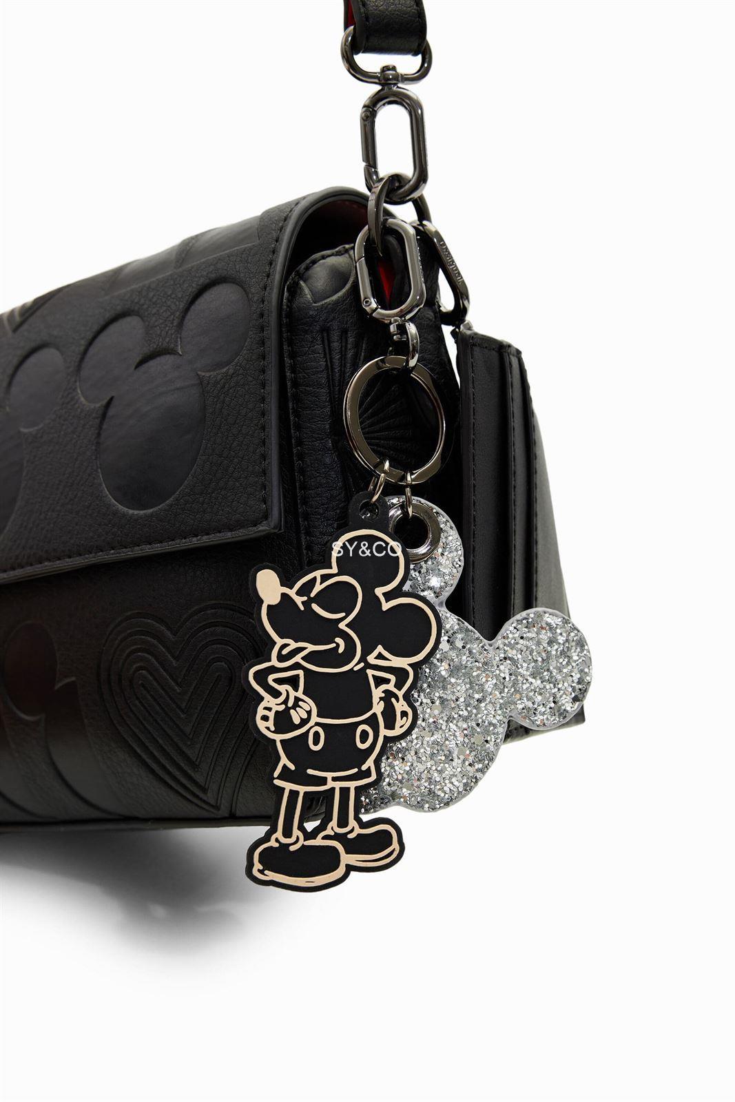 Bandolera Desigual  negra relieve Mickey Mouse 24SAXP56 - Imagen 6