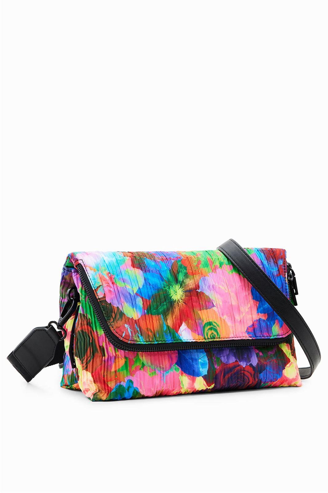 Bandolera Desigual nylon flores 23SAXY13 Borealis - Imagen 1