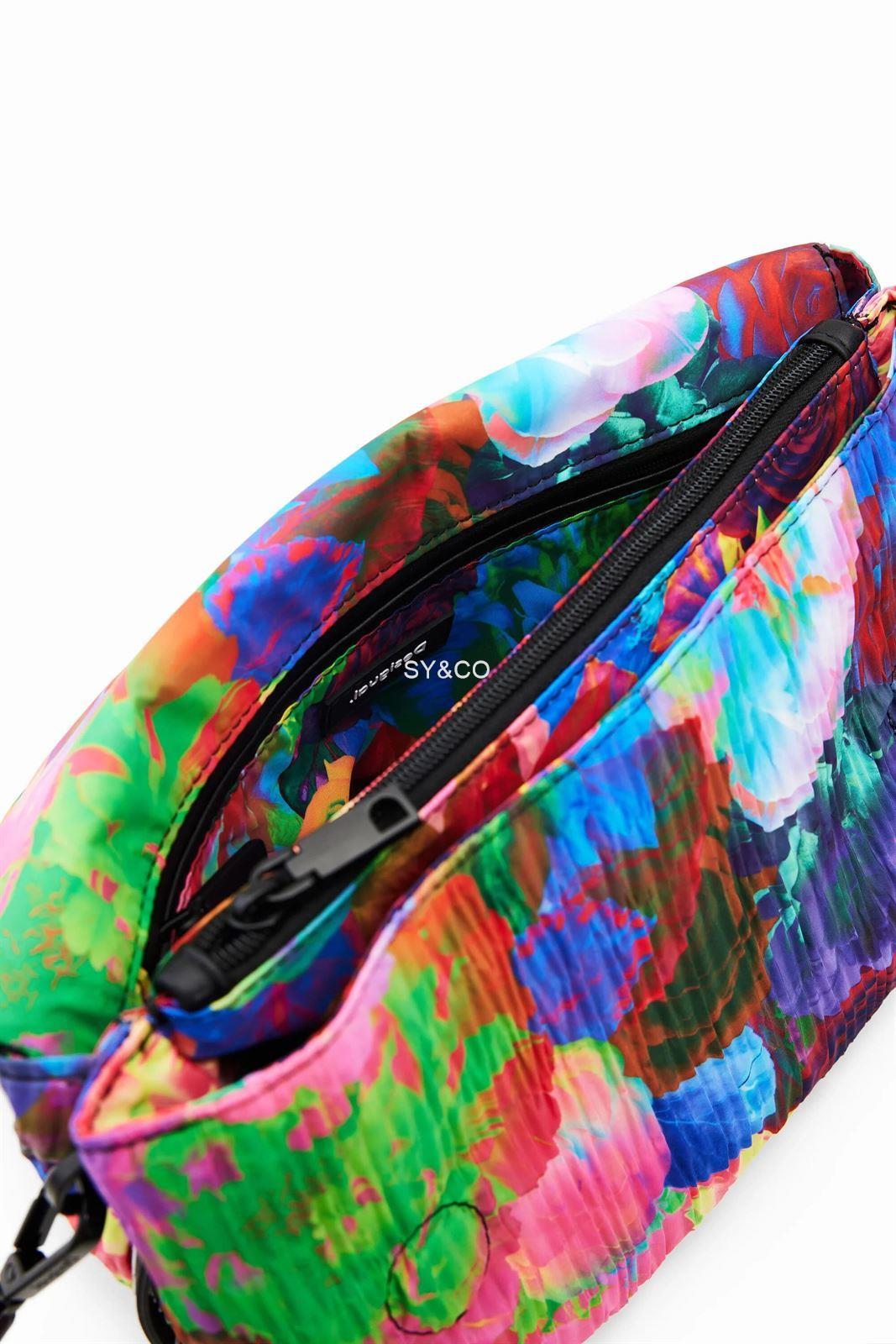 Bandolera Desigual nylon flores 23SAXY13 Borealis - Imagen 5