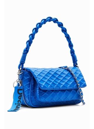 Bandolera Desigual relieve rombos azul 23SAXP65 Blogy - Imagen 1
