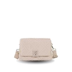 Bandolera doble compartimento Devota & Lomba acolchada Hasp beige - Imagen 1