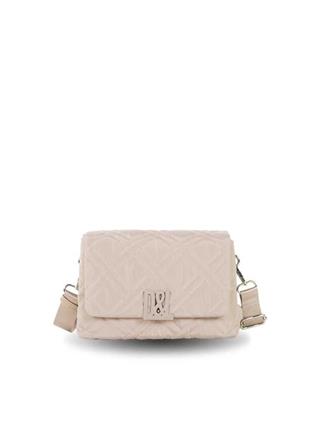 Bandolera doble compartimento Devota & Lomba acolchada Hasp beige - Imagen 1