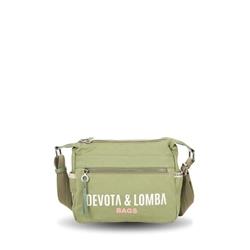 Bandolera doble compartimento Devota & Lomba lona verde Title - Imagen 1