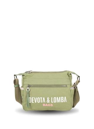 Bandolera doble compartimento Devota & Lomba lona verde Title - Imagen 1
