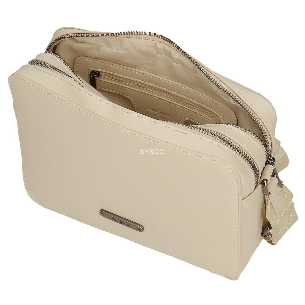 Bandolera doble compartimento Pepe Jeans Salma beige - Imagen 5