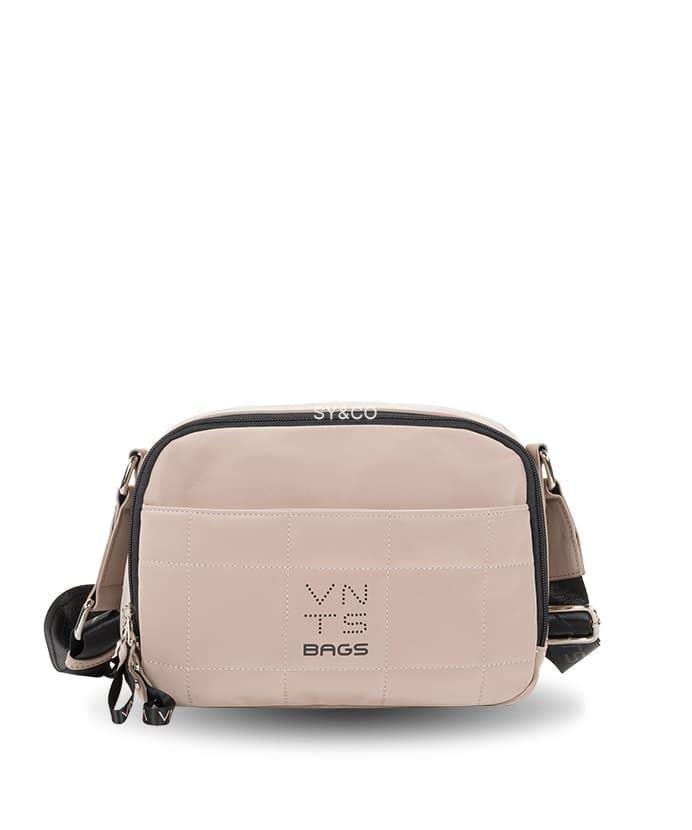 Bandolera doble compartimento Ventis melocotón beige - Imagen 1