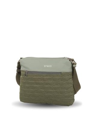 Bandolera doble cremallera nylon Ventis verde - Imagen 2