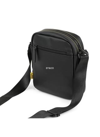 Bandolera hombre Lois negra logo amarillo Layton - Imagen 2