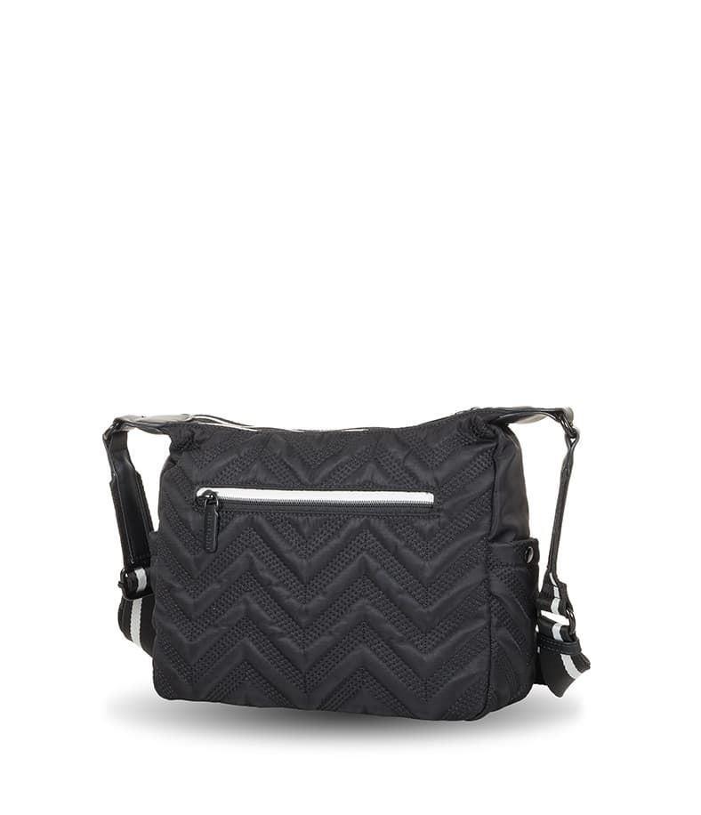 Bandolera nylon Devota & Lomba doble compartimento negro Tail - Imagen 3