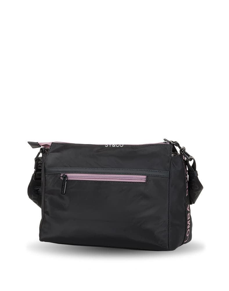 Bandolera nylon Devota & Lomba grande negra Feel - Imagen 2