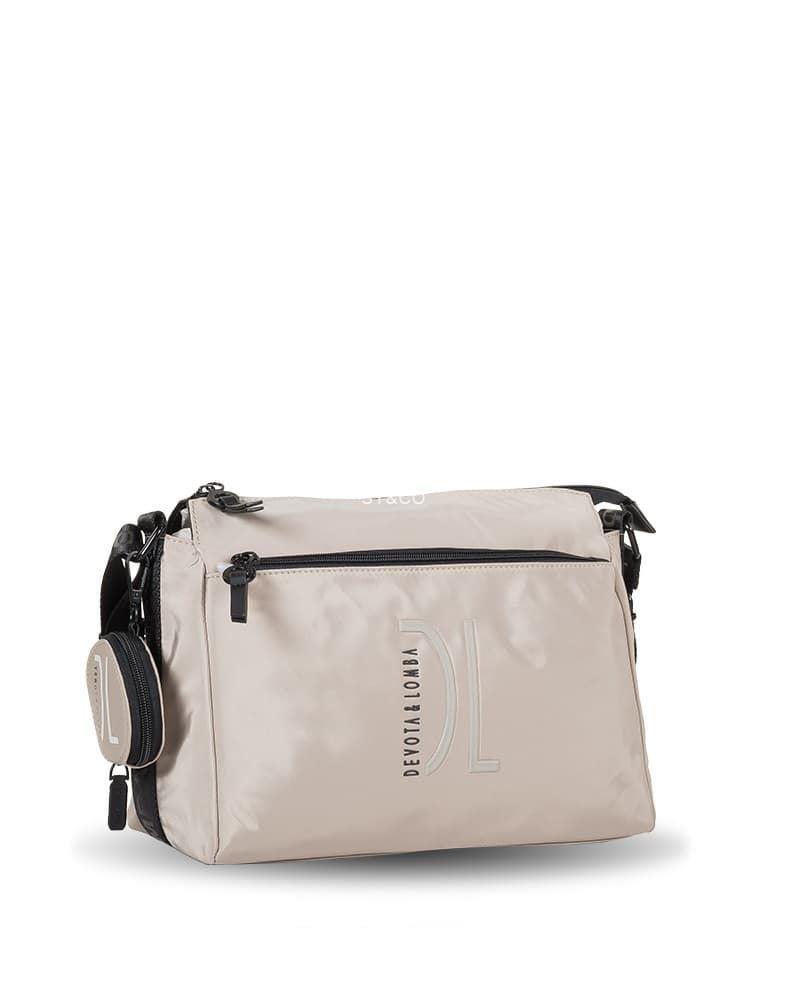 Bandolera nylon Devota & Lomba grande taupe Feel - Imagen 2