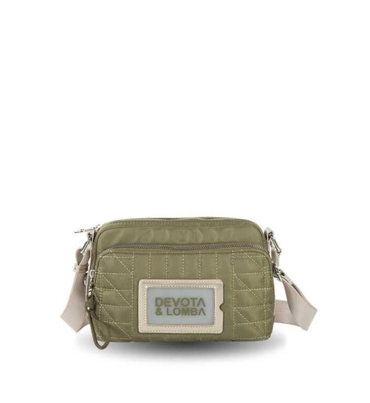 Bandolera nylon Devota & Lomba Plate Kaki - Imagen 1