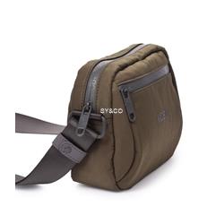 Bandolera nylon vegana KCB Shine verde - Imagen 2