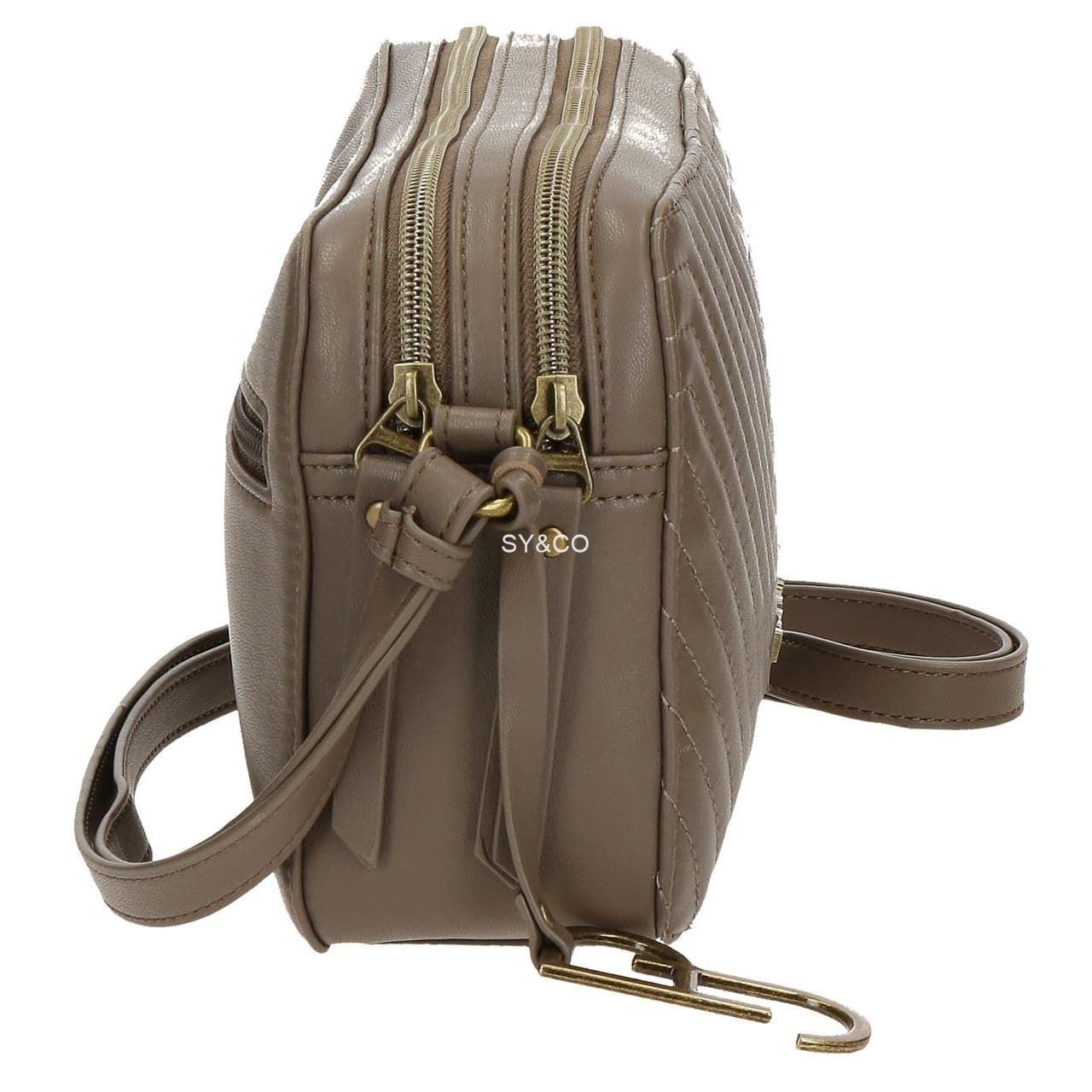 Bandolera Pepe Jeans Amanda taupe doble compartimento - Imagen 4