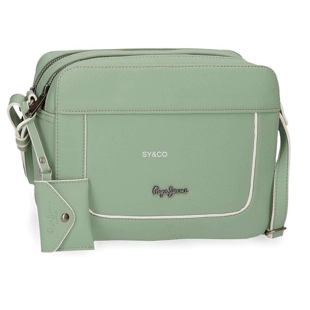 Bandolera Pepe Jeans doble compartimento Jeny verde - Imagen 1