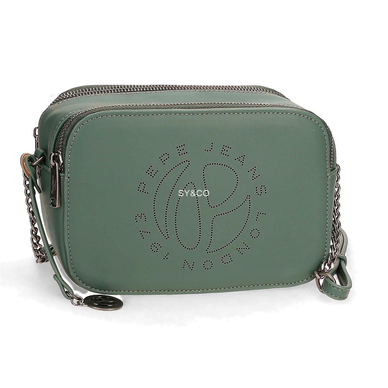 Bandolera Pepe Jeans doble compartimento Mabel verde - Imagen 1