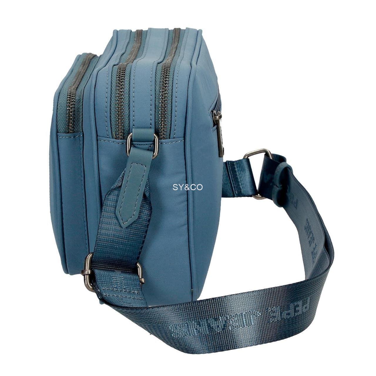 Bandolera Pepe Jeans doble compartimento Tessa azul - Imagen 5