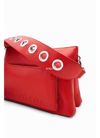 Bandolera pequeña Desigual half logo naranja 22WAXP82 - Imagen 2