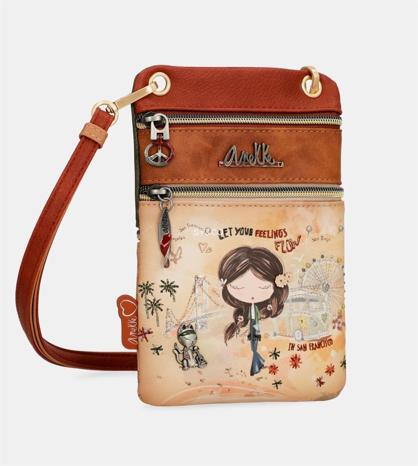 Bandolera portamovil Anekke  Peace & Love Camel - Imagen 1