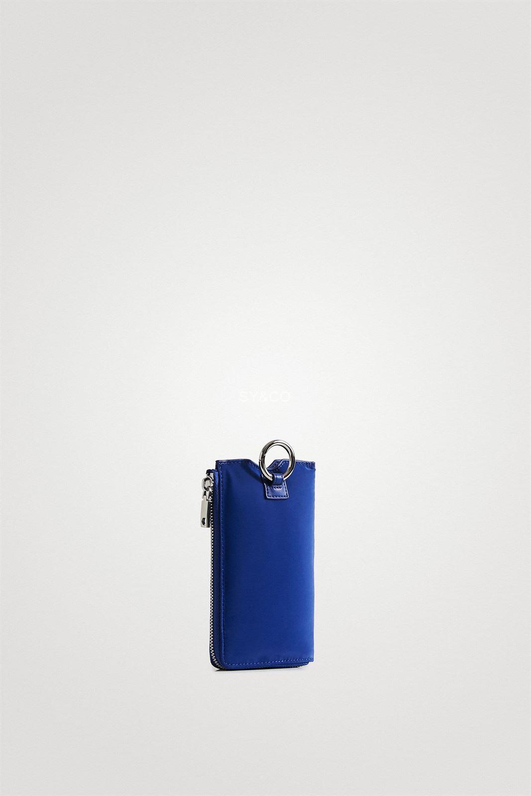 Bandolera portamovil Desigual logo Happy bag azul 22SAYA04 - Imagen 4