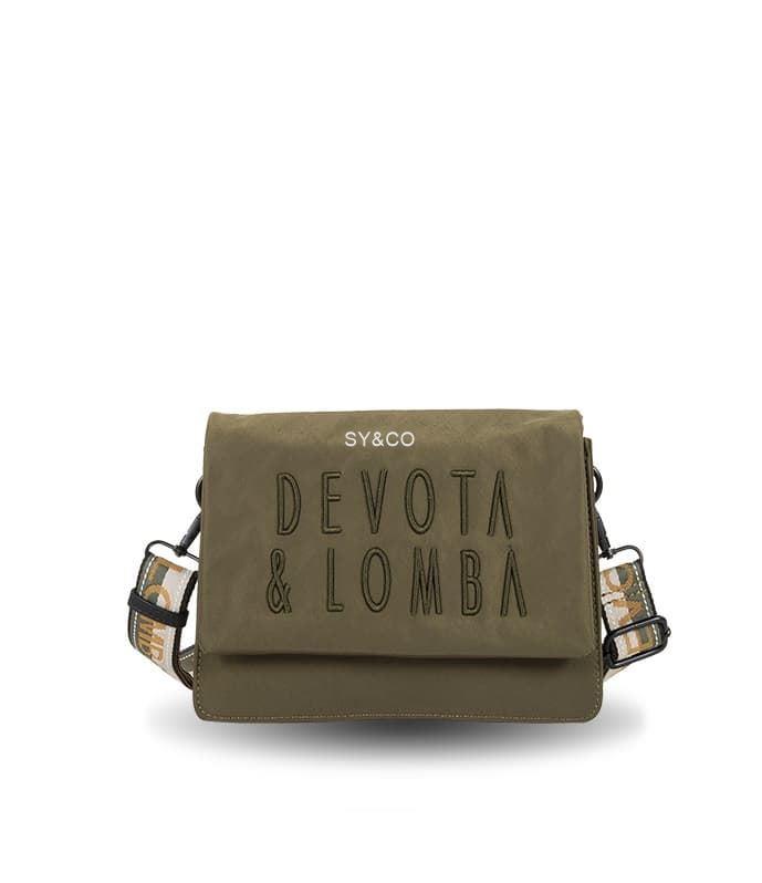 Bandolera solapa nylon Devota & Lomba logo bordado verde Match - Imagen 1