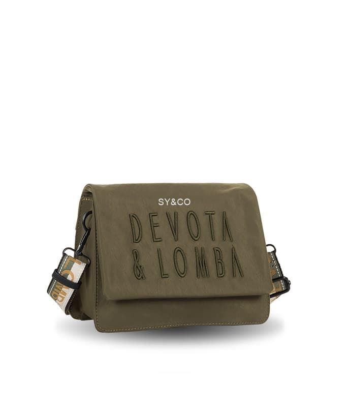 Bandolera solapa nylon Devota & Lomba logo bordado verde Match - Imagen 2