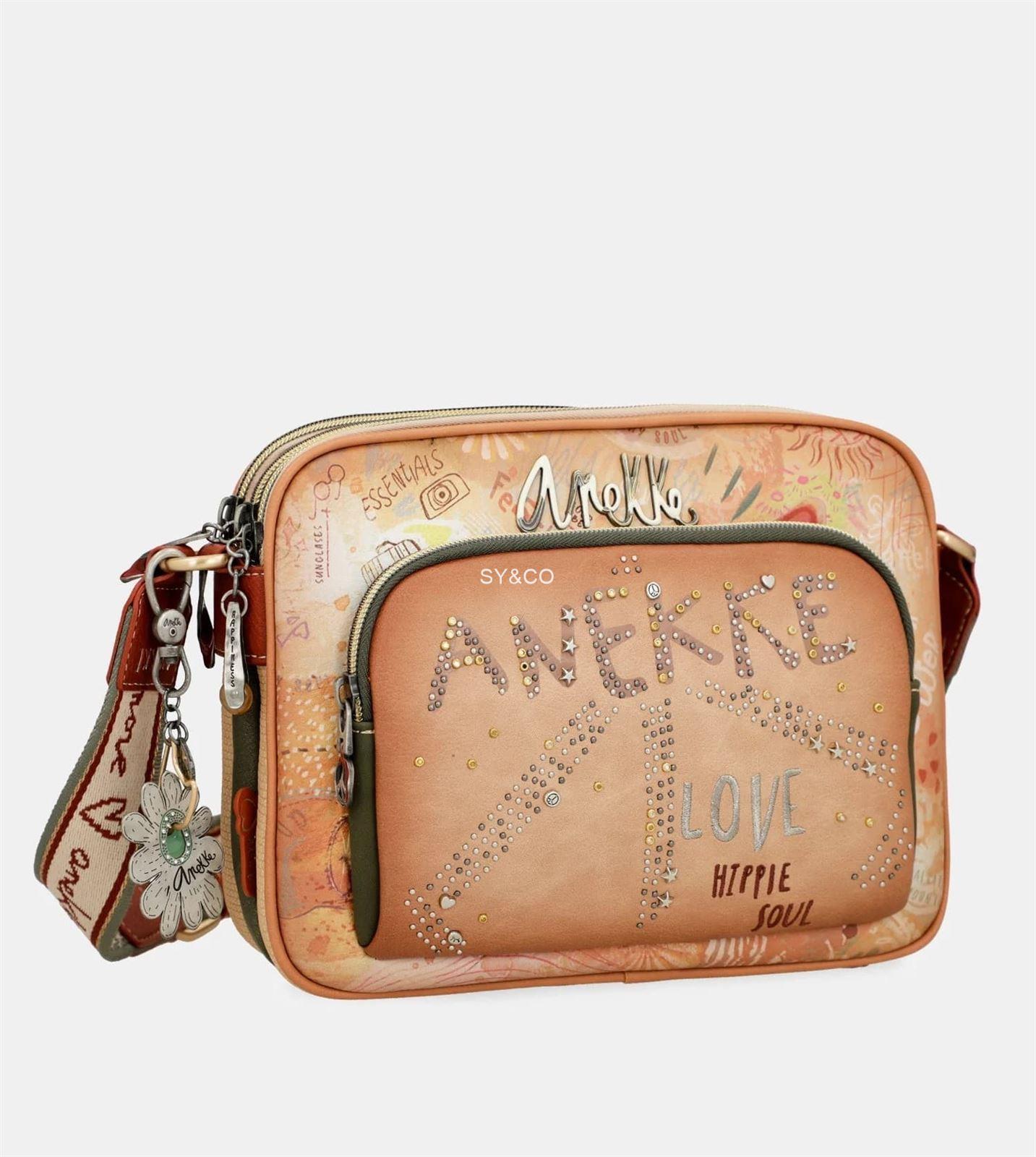 Bandolera triple compartiento Anekke Flowers - Imagen 1