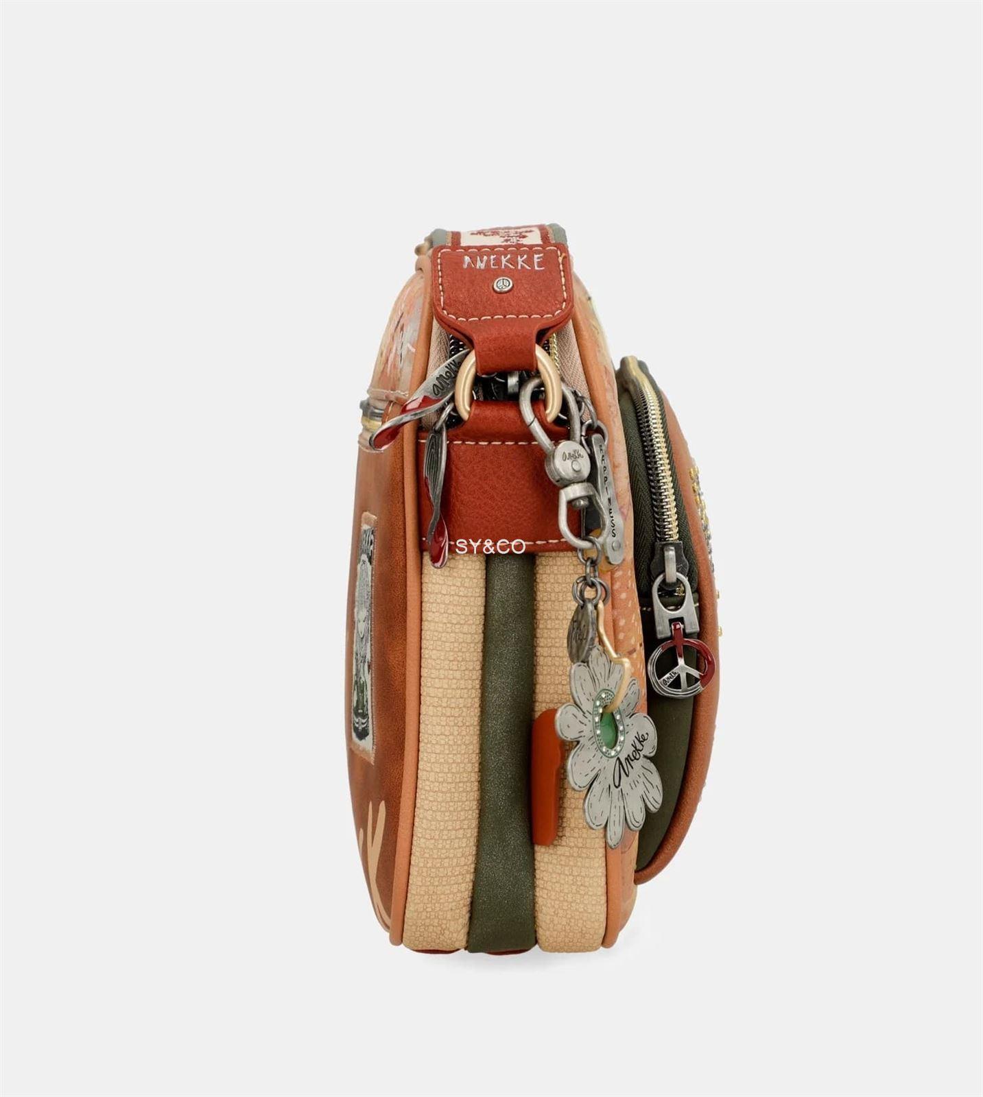 Bandolera triple compartiento Anekke Flowers - Imagen 3