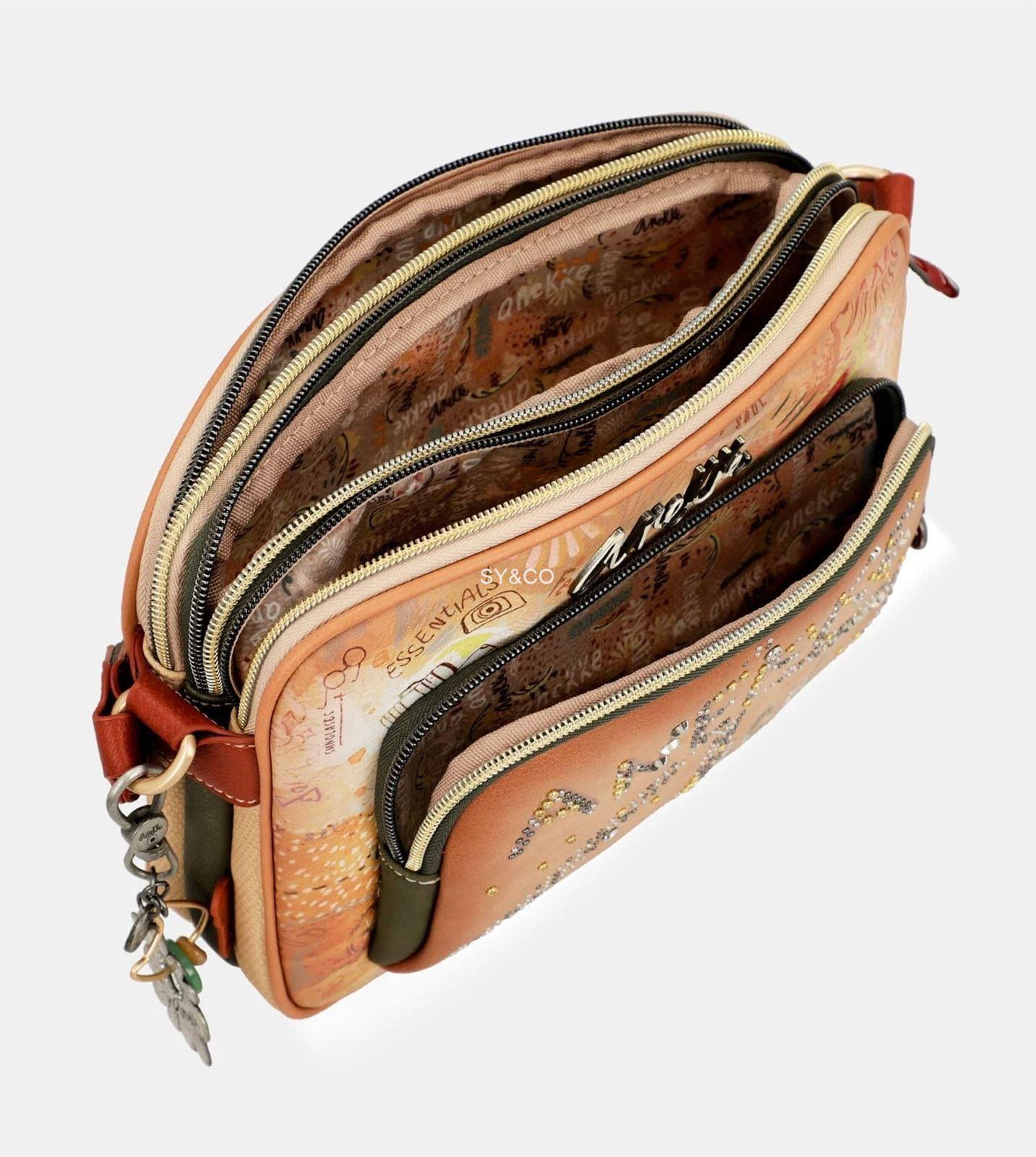 Bandolera triple compartiento Anekke Flowers - Imagen 4