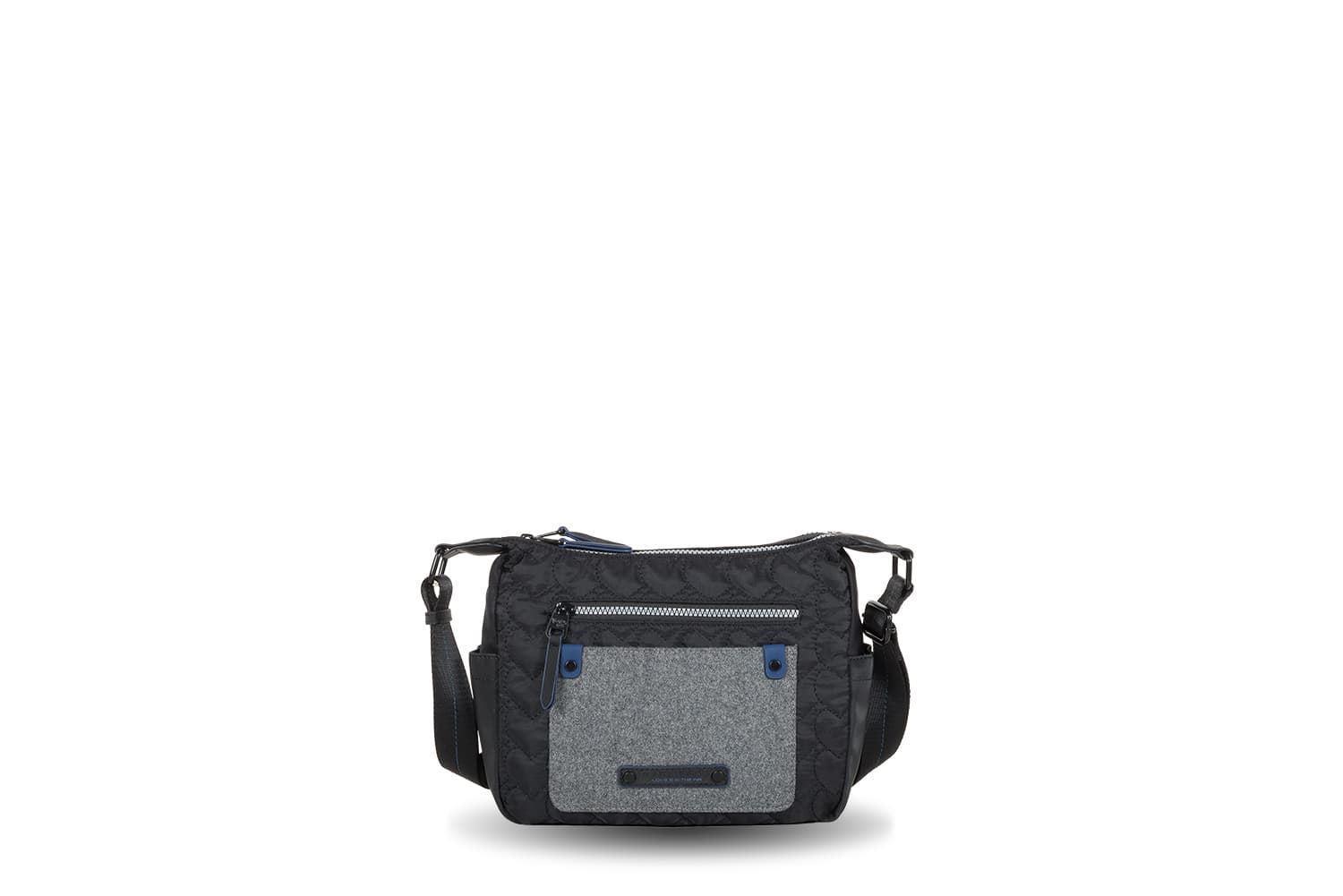 Bandolera Ventis nylon doble cremallera  negro - Imagen 1
