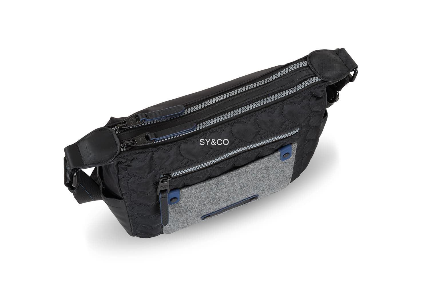 Bandolera Ventis nylon doble cremallera  negro - Imagen 3