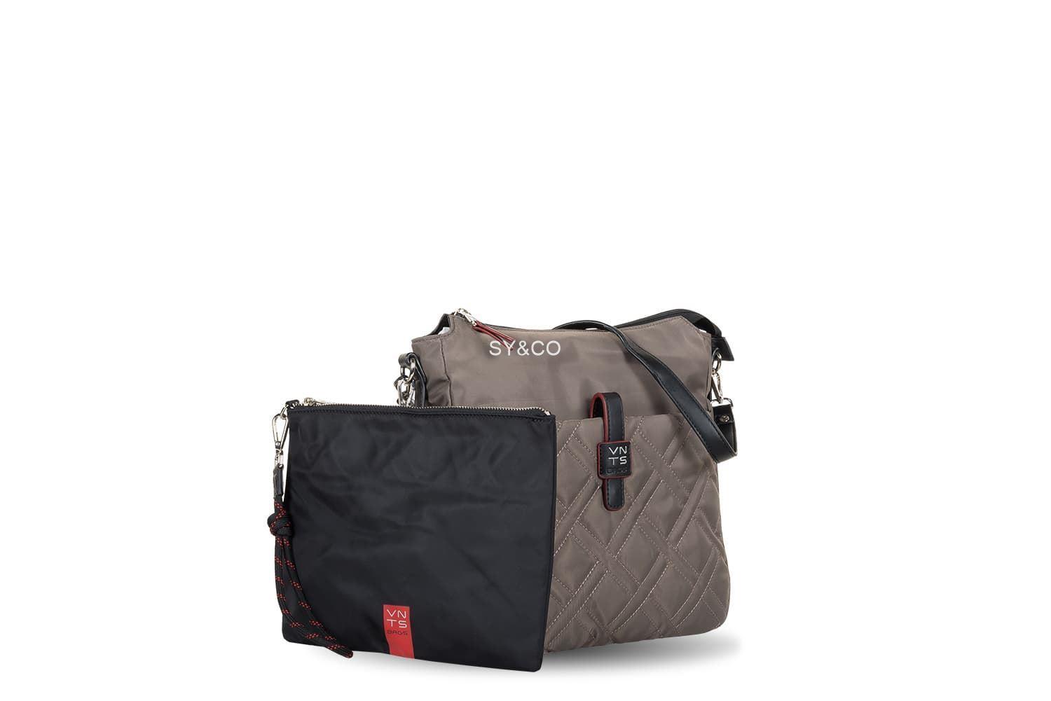 Bolso / bandolera Ventis nylon taupe - Imagen 3