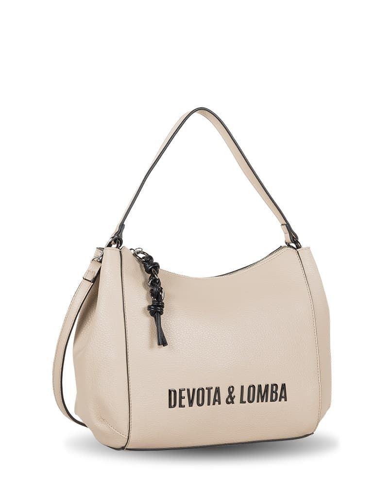 Bolso de hombro Devota & Lomba beige Impact - Imagen 2