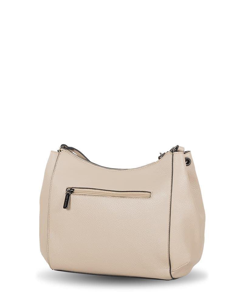 Bolso de hombro Devota & Lomba beige Impact - Imagen 3