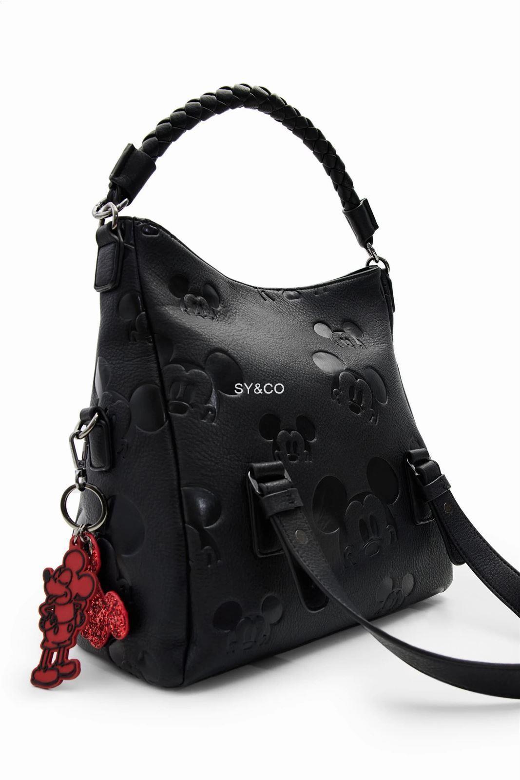 Bolso de mano Desigual negro Mickey Mouse - Imagen 4
