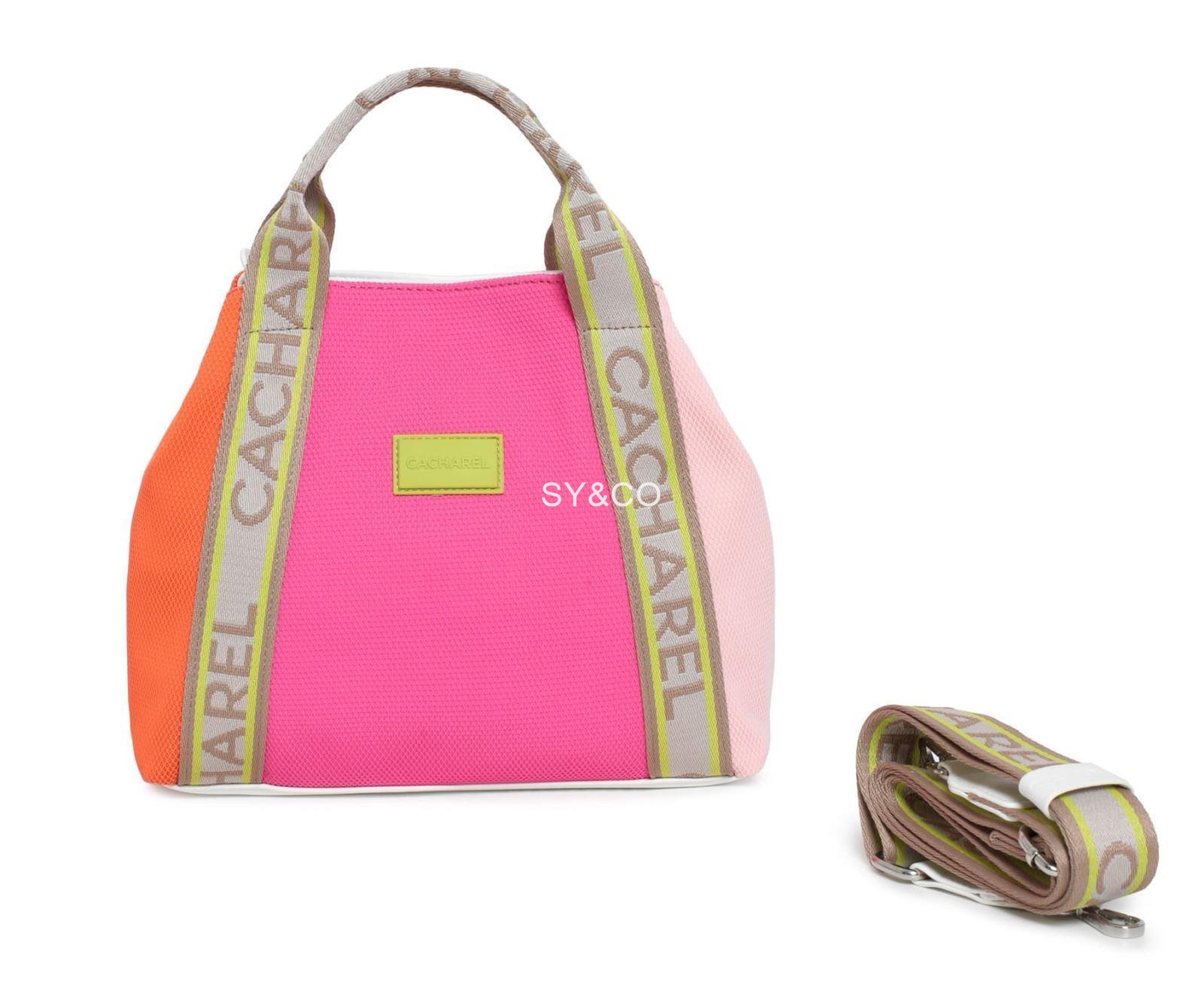 Bolso de mano nylon Cacharel rosa - Imagen 1