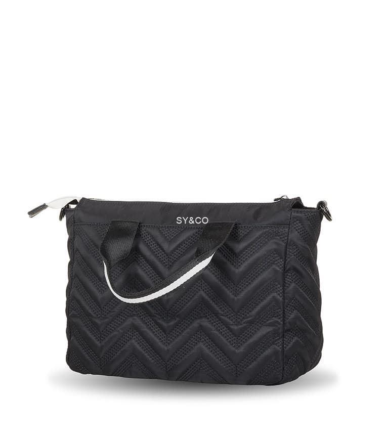 Bolso de mano nylon  Devota & Lomba negro Tail - Imagen 3