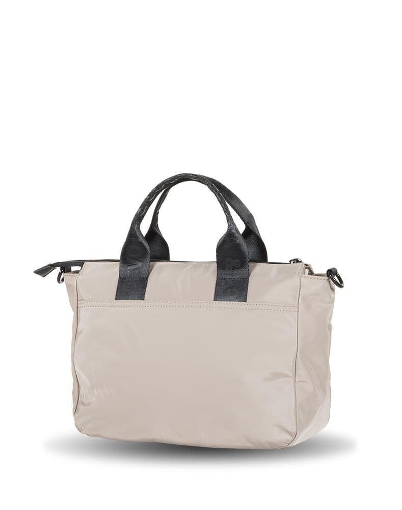 Bolso de mano nylon Devota&Lomba taupe Feel - Imagen 3