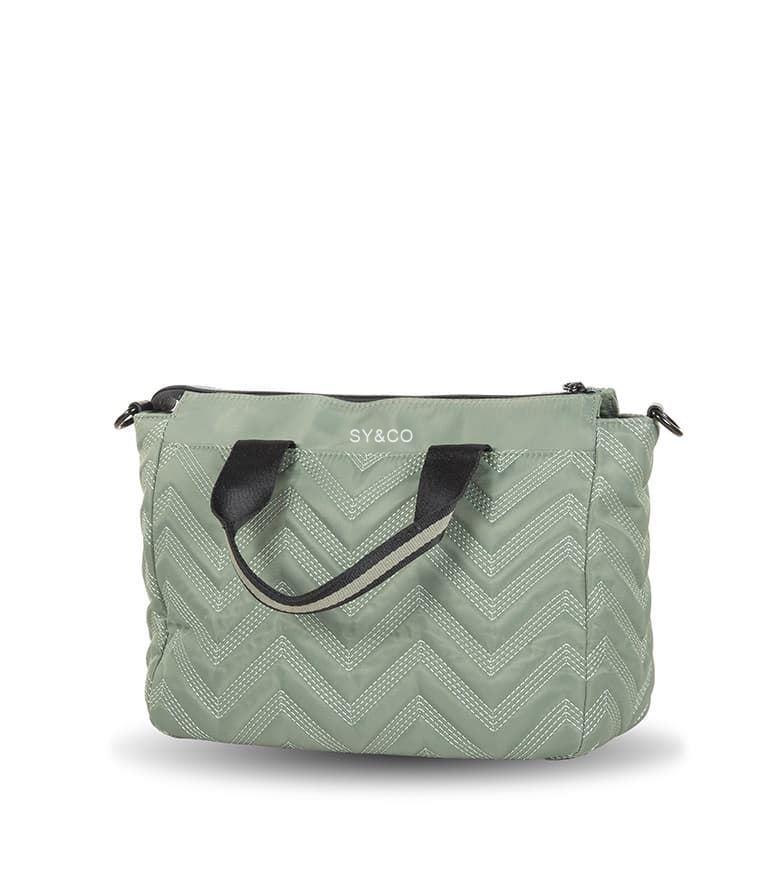 Bolso de mano nylon Devota & Lomba verde Tail - Imagen 3