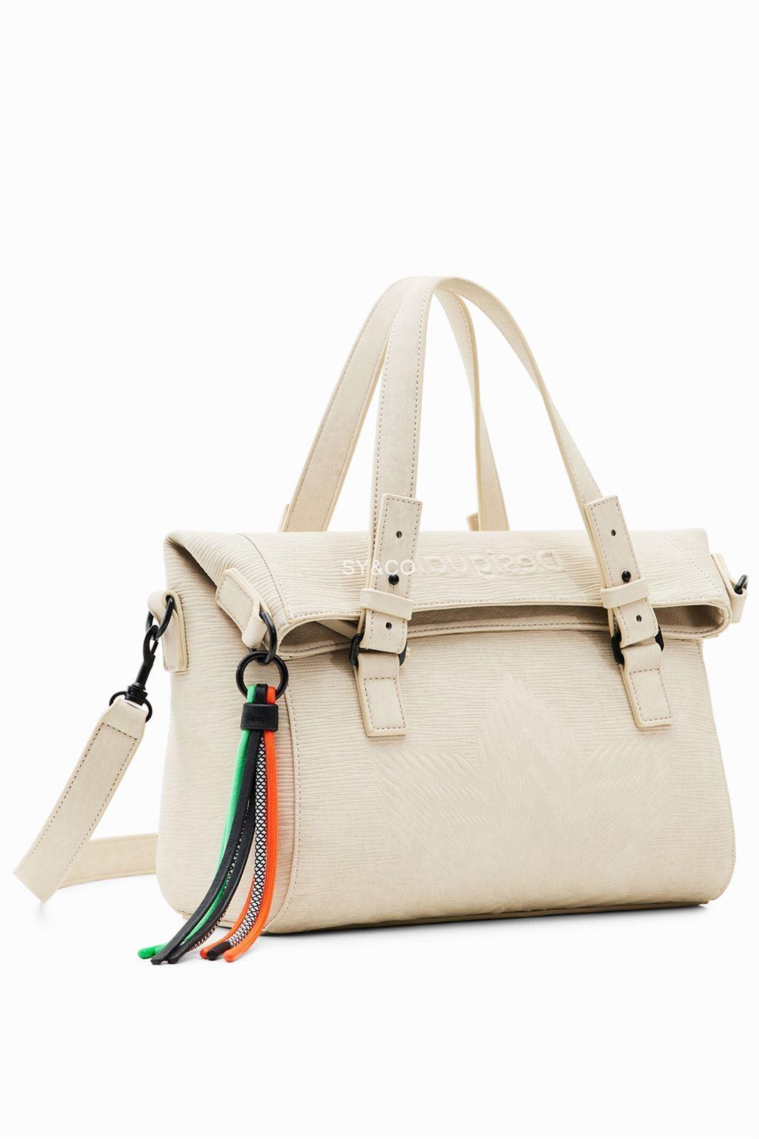 Bolso Desigual beige multiposición relieve estrella 23SAXP84 Aquiles - Imagen 1