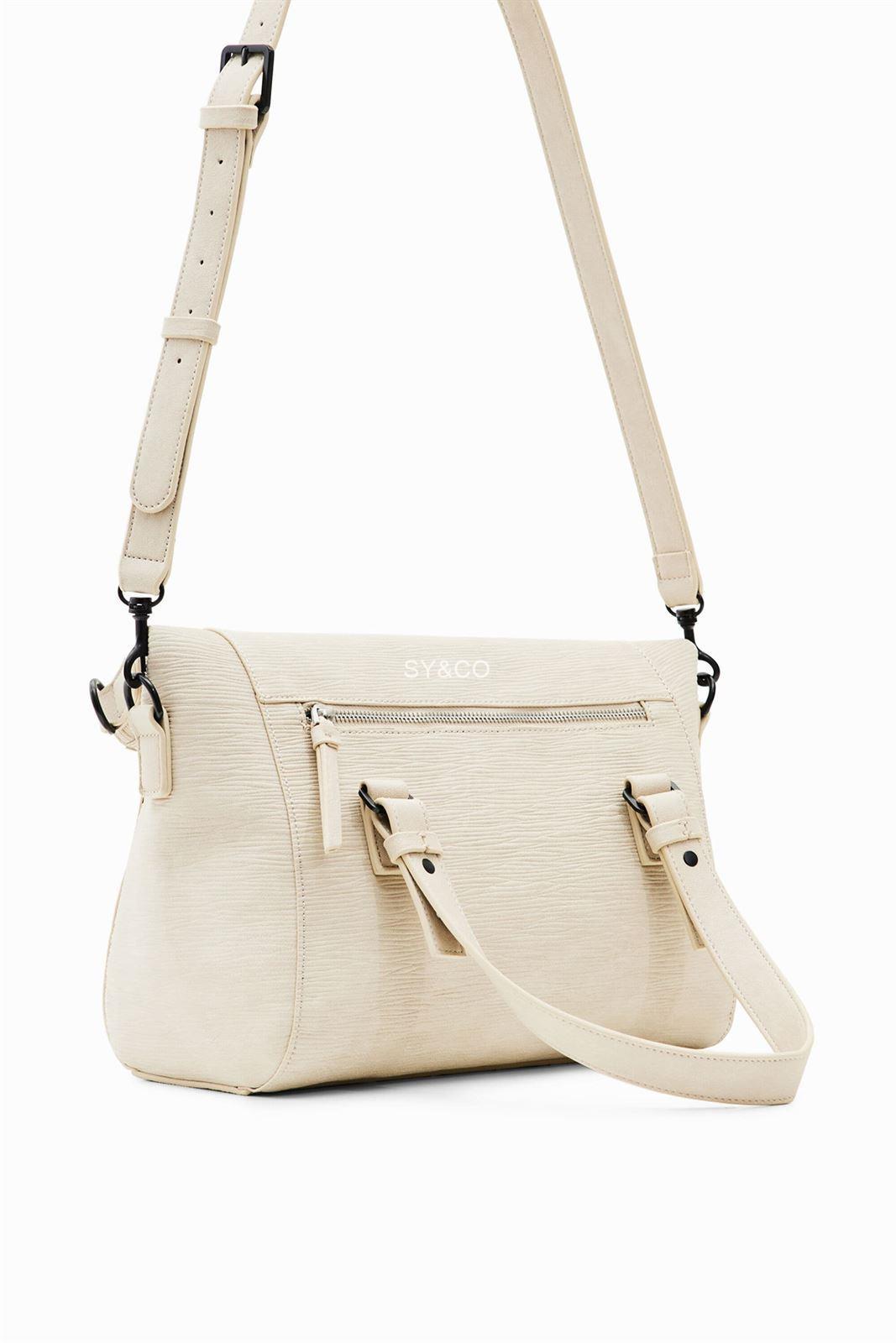 Bolso Desigual beige multiposición relieve estrella 23SAXP84 Aquiles - Imagen 3